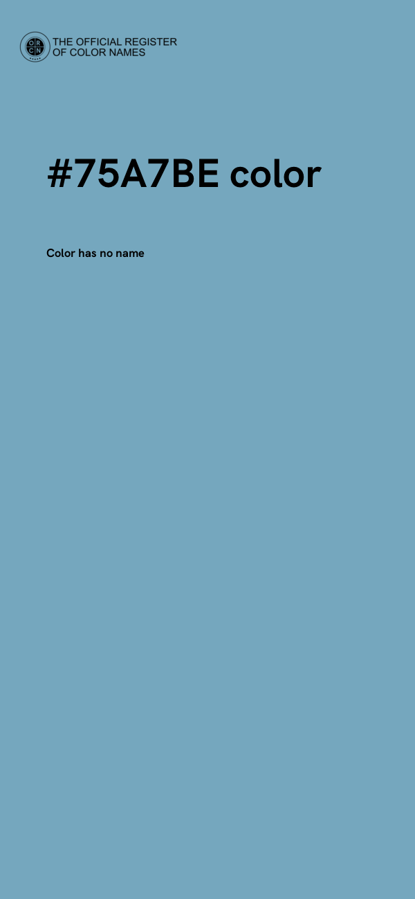 #75A7BE color image