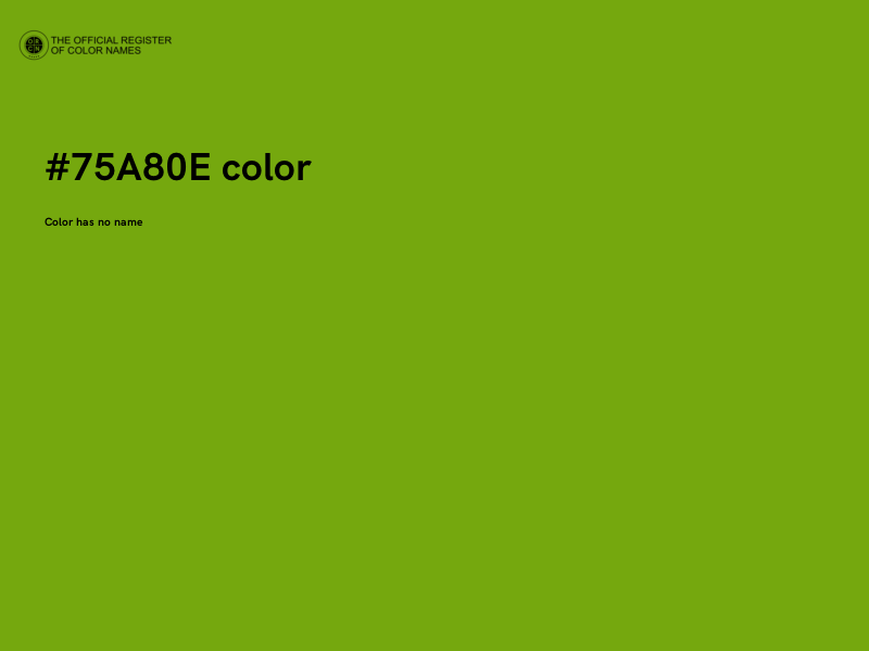#75A80E color image