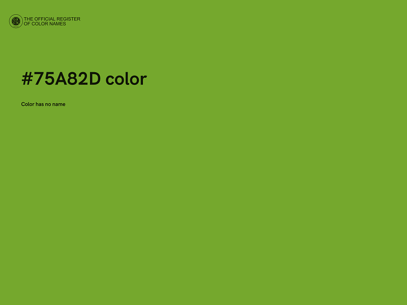 #75A82D color image