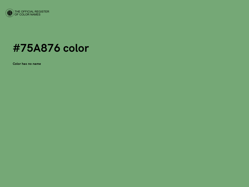 #75A876 color image