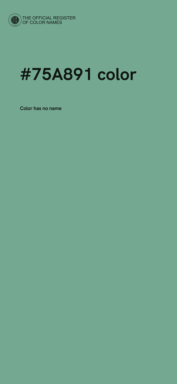 #75A891 color image