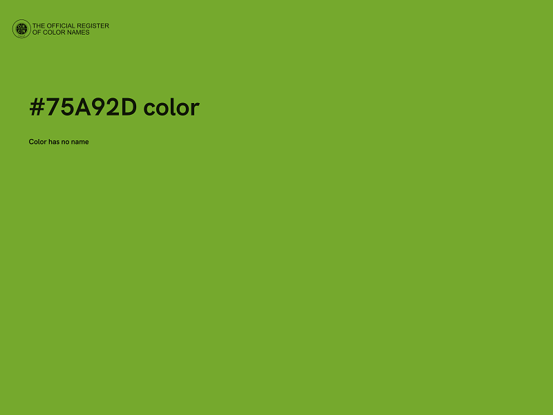 #75A92D color image