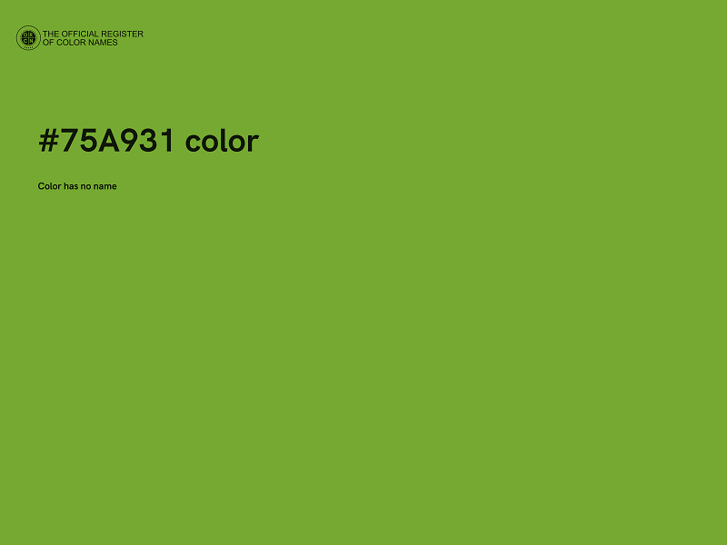 #75A931 color image