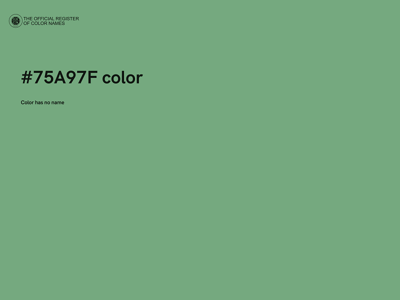 #75A97F color image