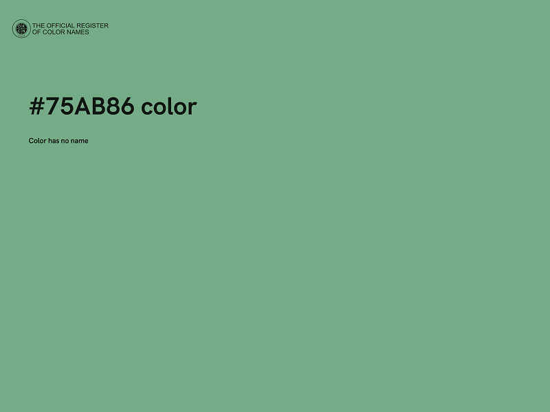 #75AB86 color image