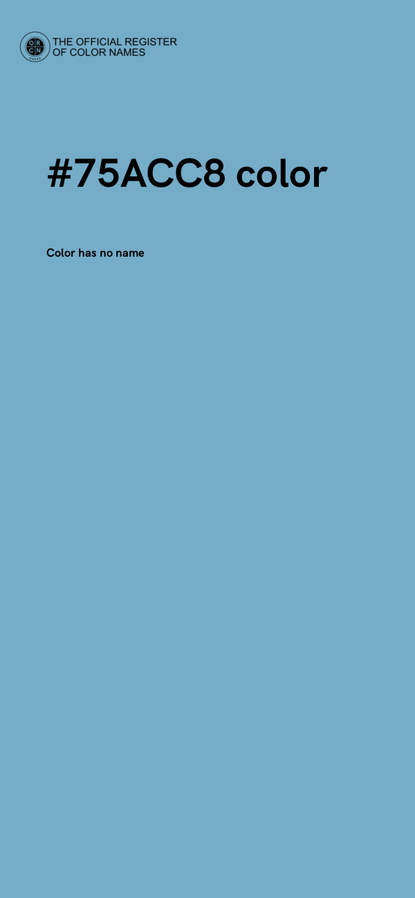 #75ACC8 color image