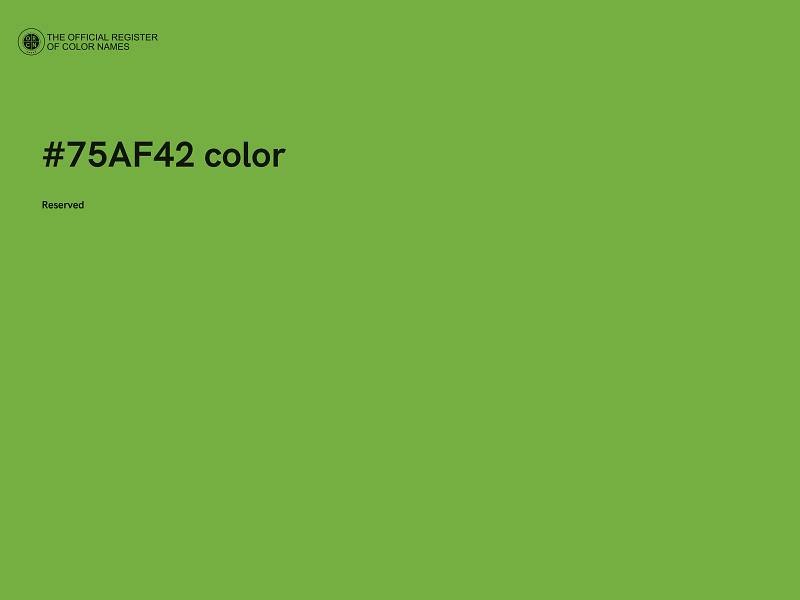 #75AF42 color image