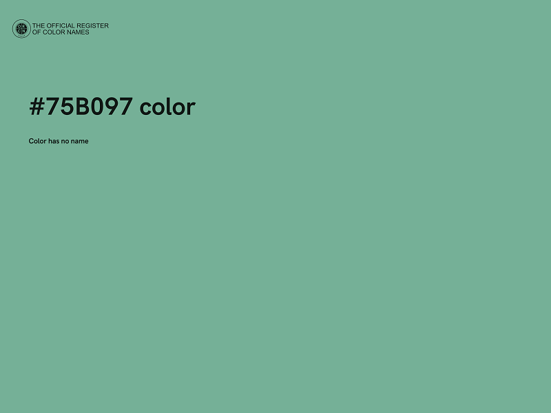 #75B097 color image
