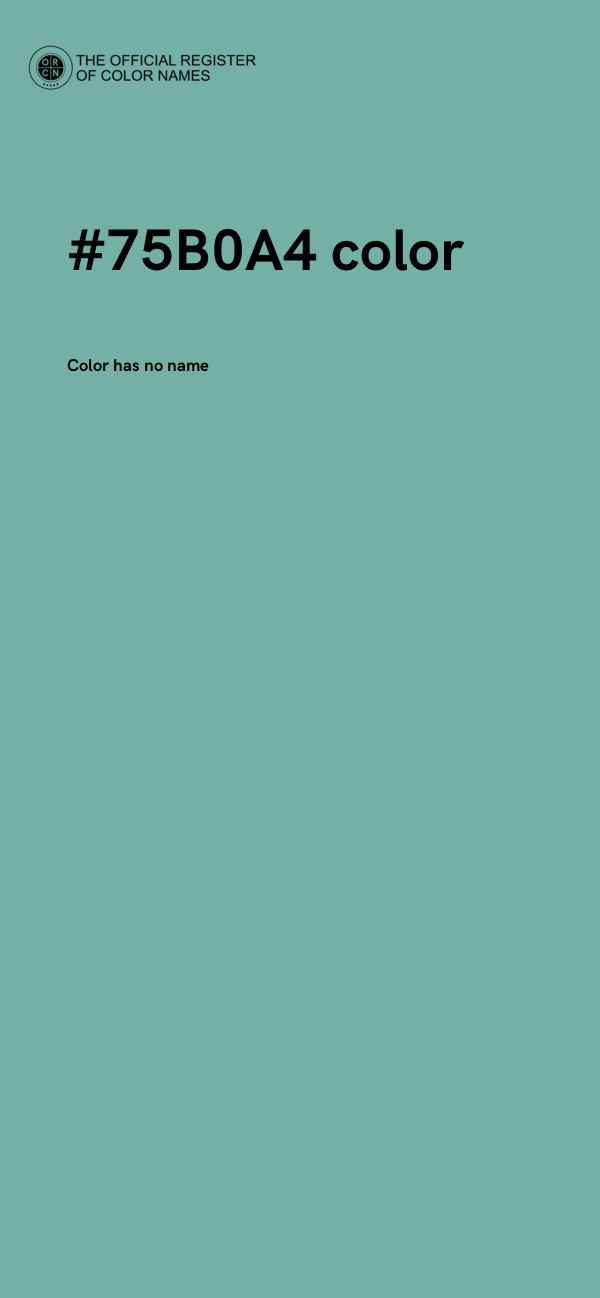 #75B0A4 color image