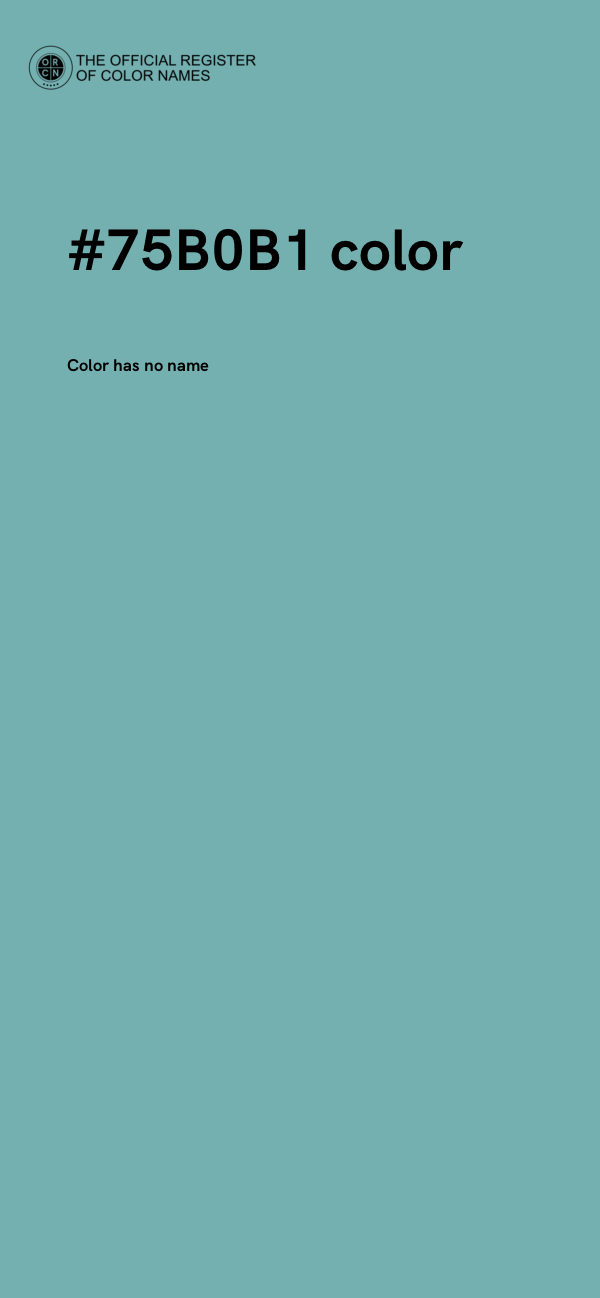 #75B0B1 color image