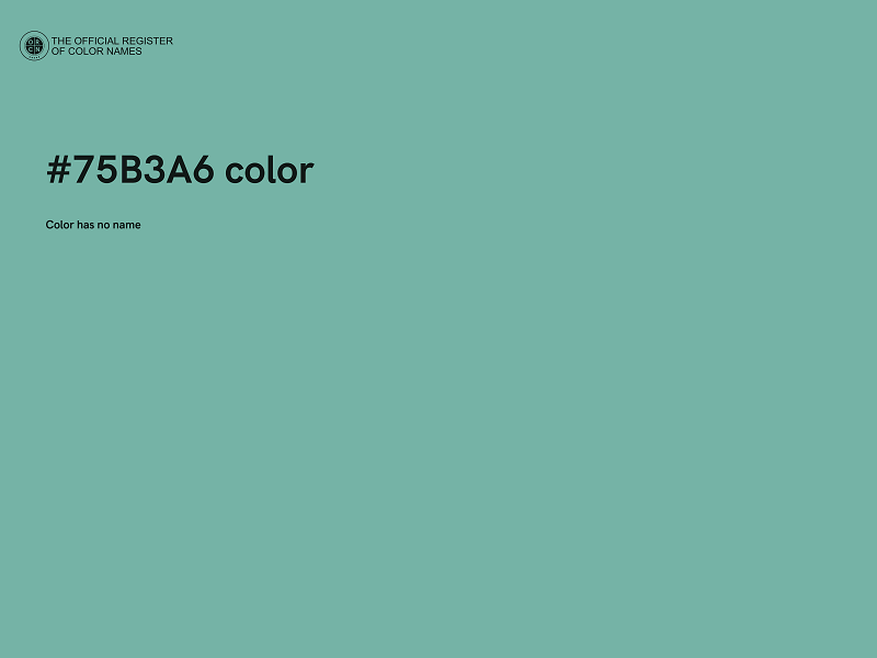 #75B3A6 color image