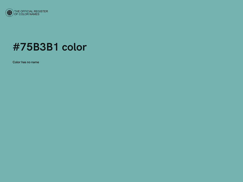 #75B3B1 color image