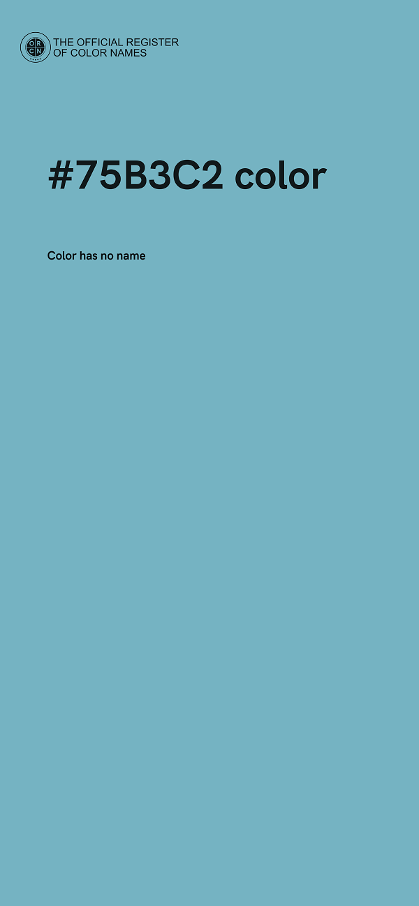 #75B3C2 color image