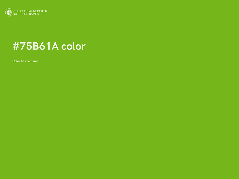 #75B61A color image