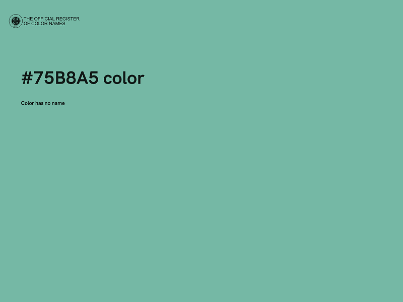 #75B8A5 color image