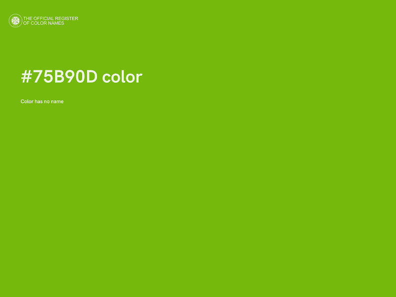 #75B90D color image