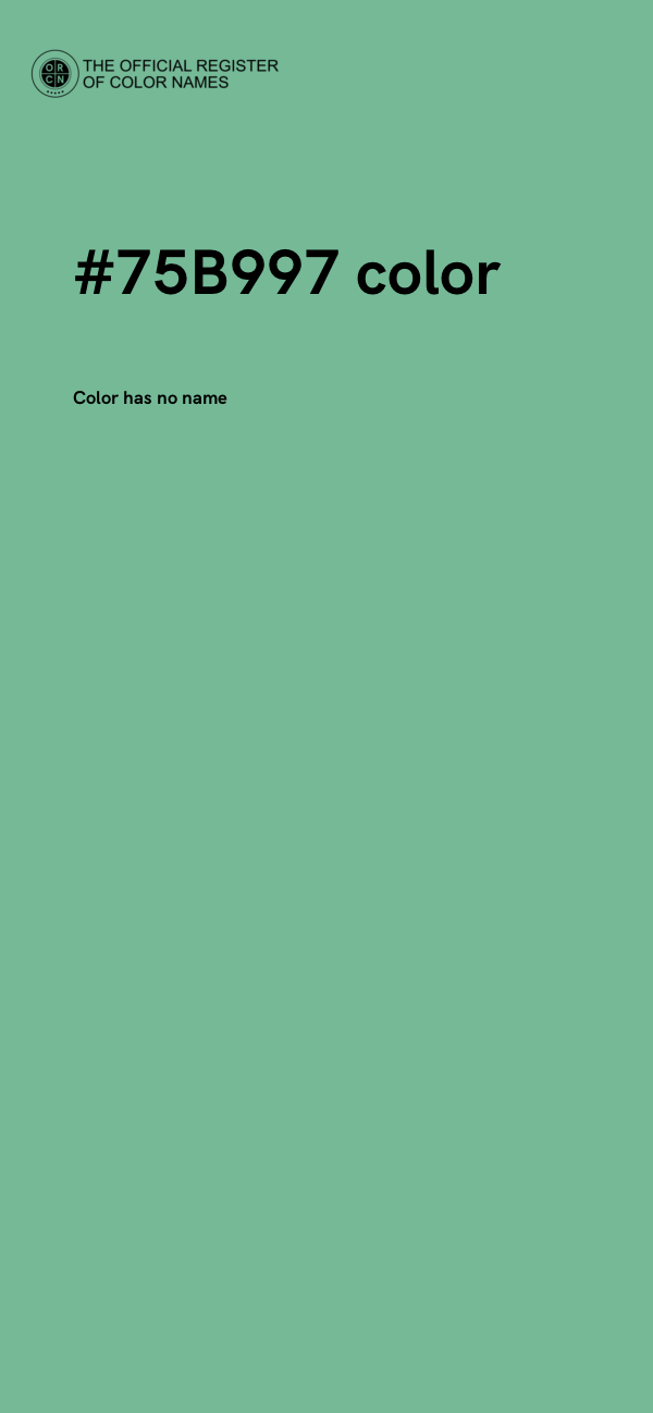 #75B997 color image