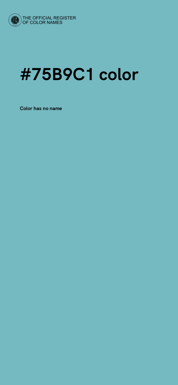 #75B9C1 color image