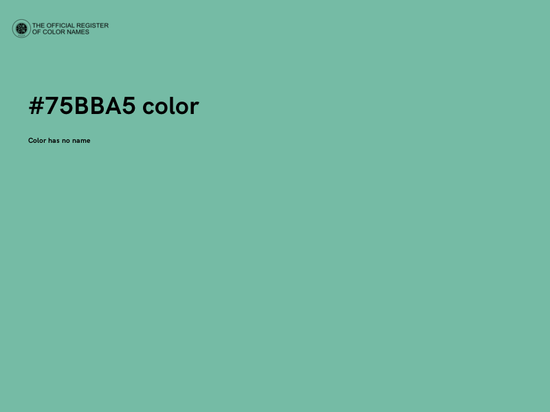 #75BBA5 color image