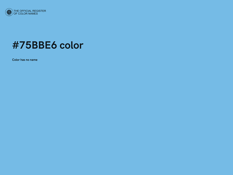 #75BBE6 color image