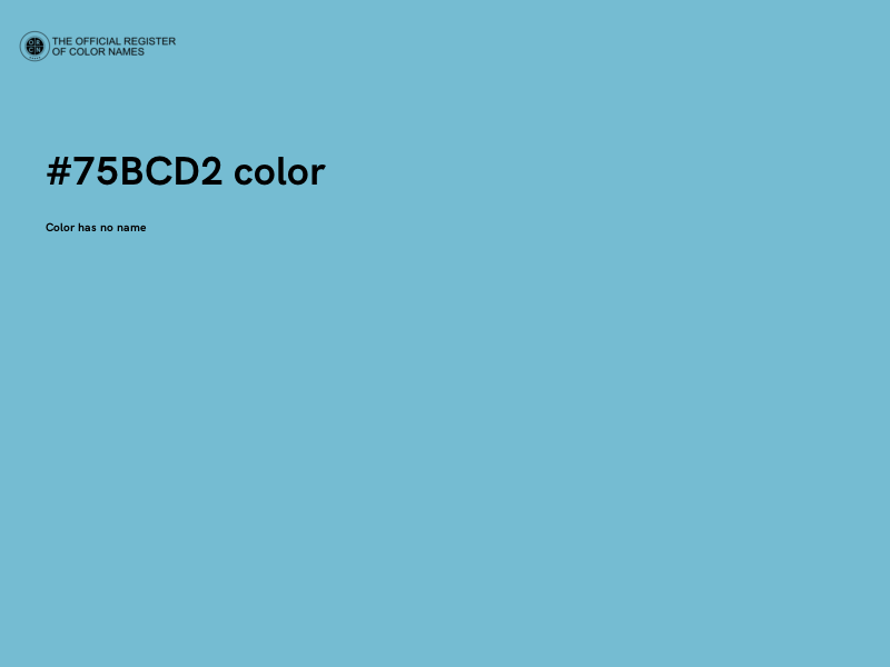 #75BCD2 color image