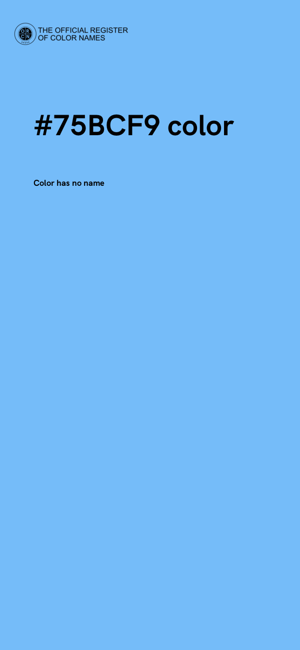 #75BCF9 color image