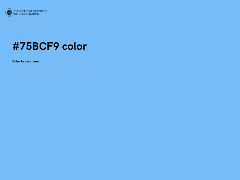 #75BCF9 color image