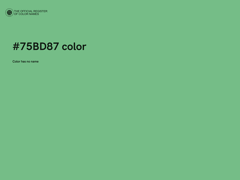 #75BD87 color image