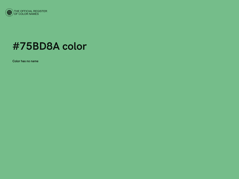 #75BD8A color image