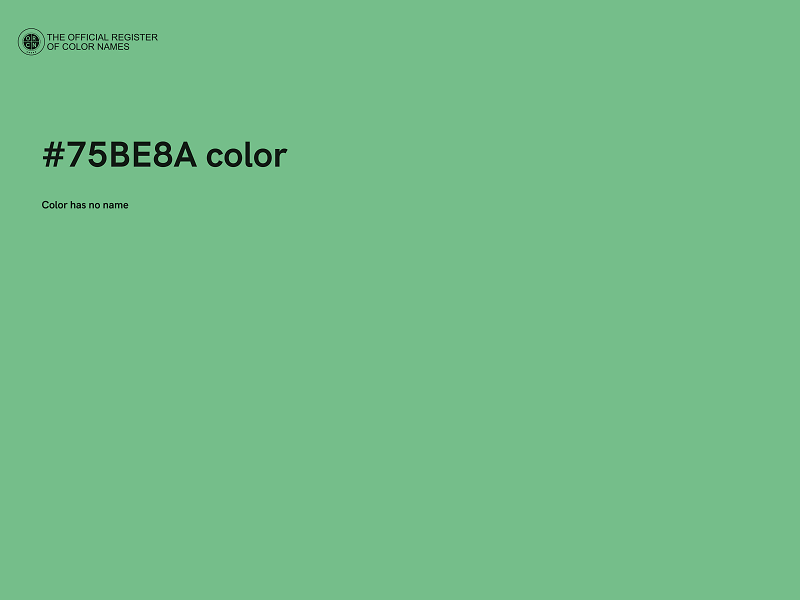 #75BE8A color image