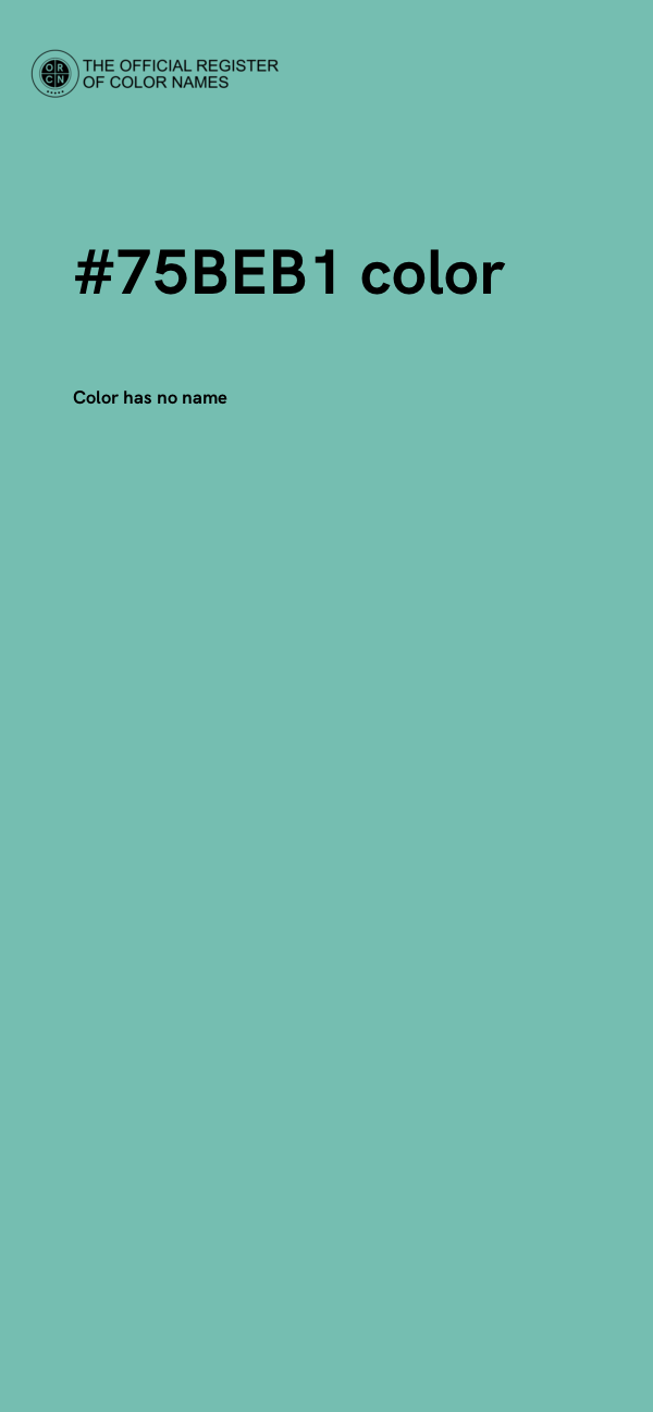 #75BEB1 color image