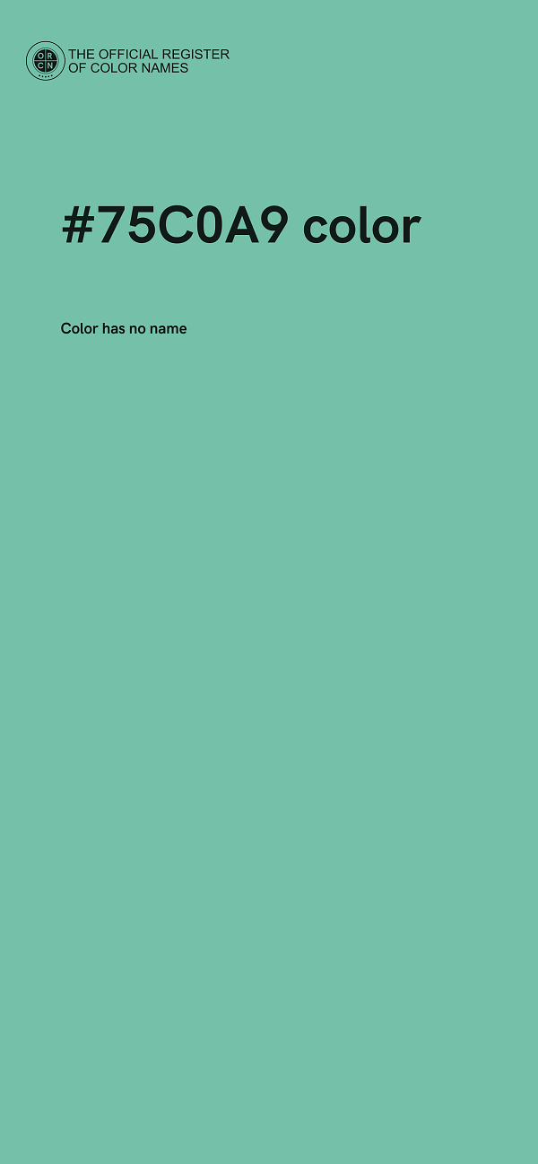 #75C0A9 color image