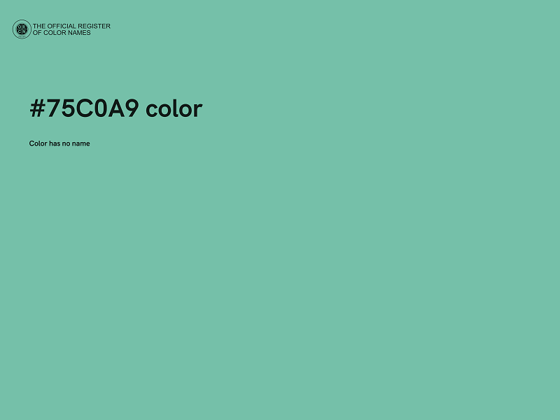 #75C0A9 color image