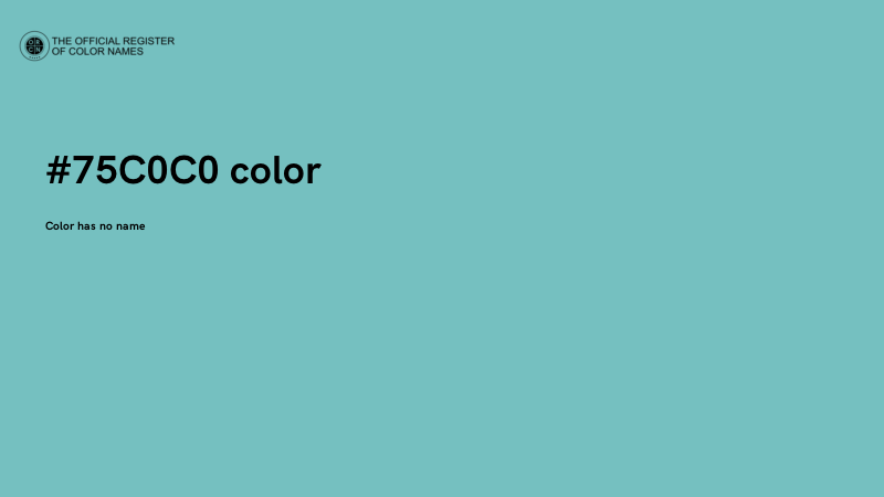 #75C0C0 color image