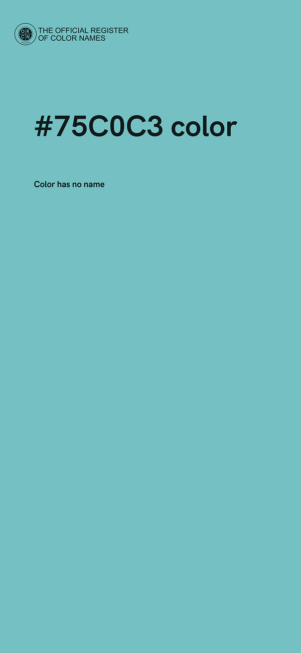#75C0C3 color image