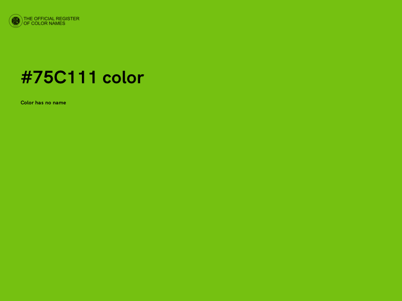 #75C111 color image
