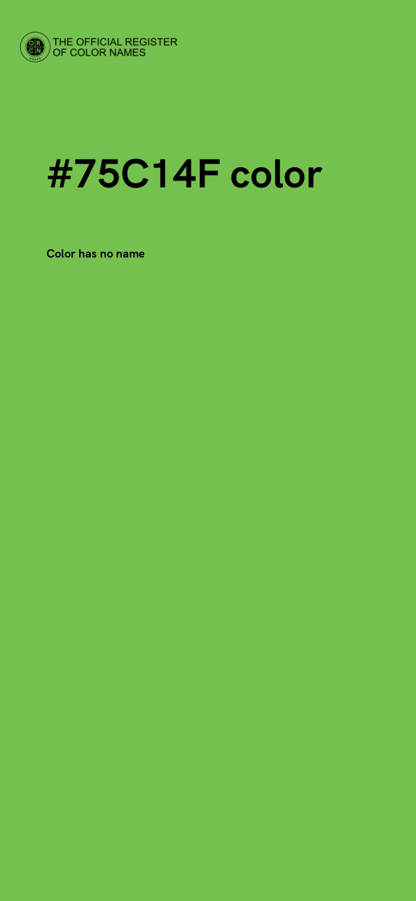 #75C14F color image