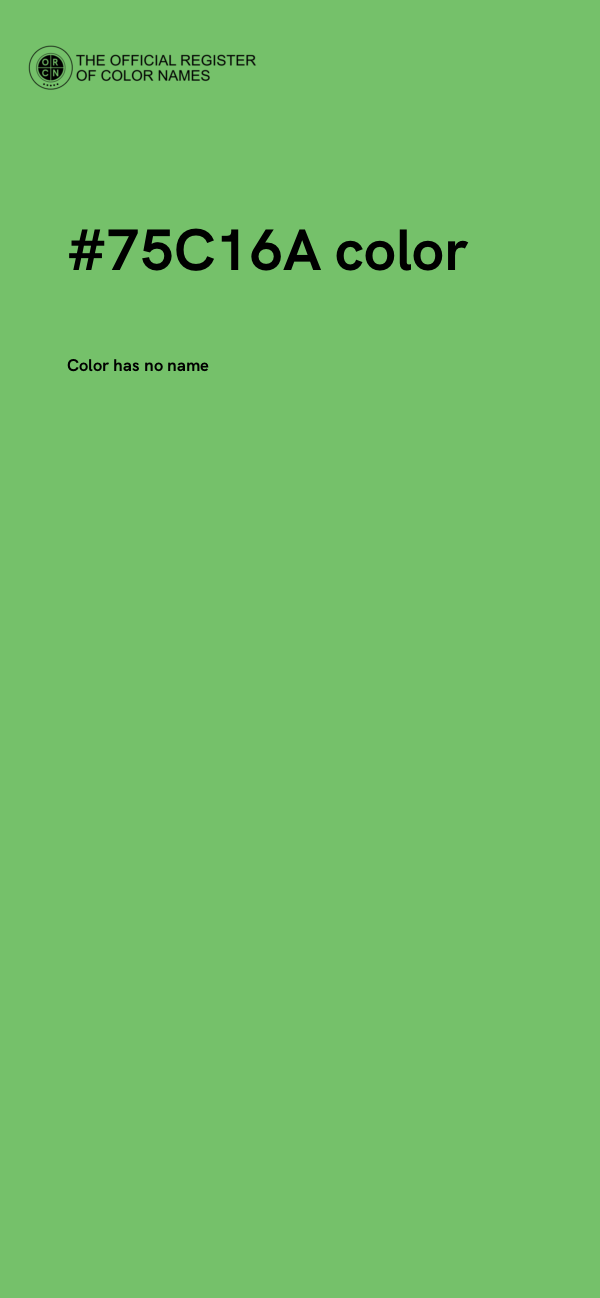 #75C16A color image