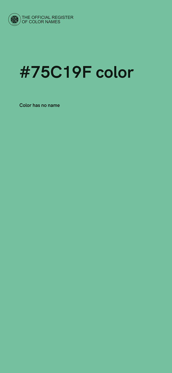 #75C19F color image