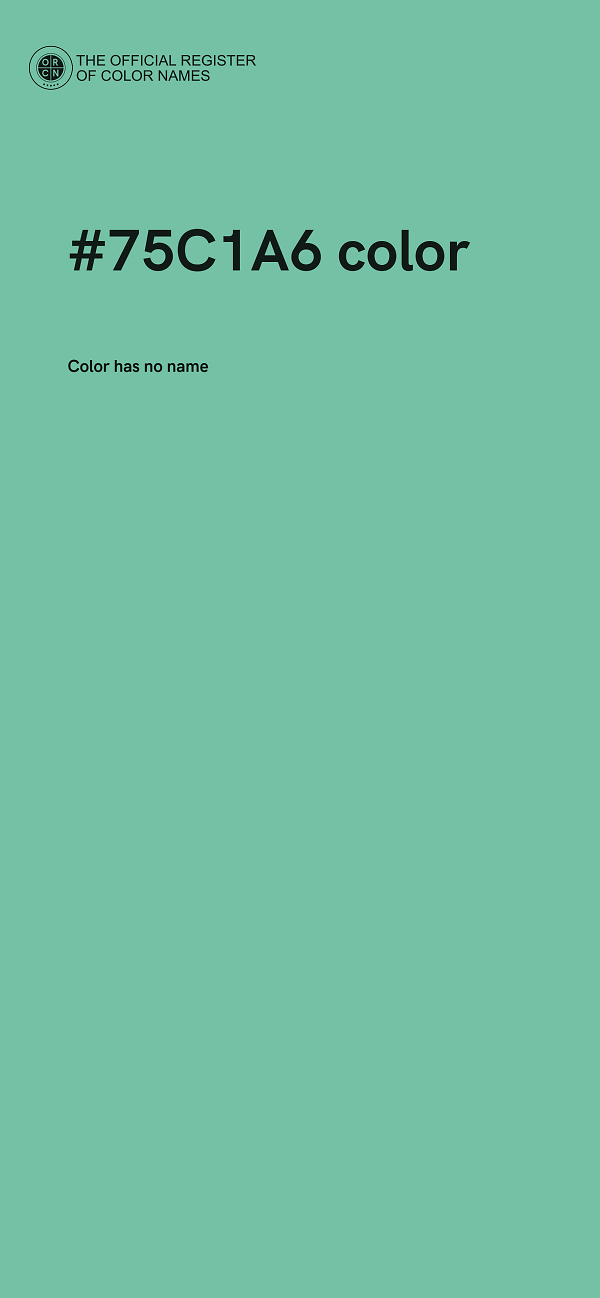 #75C1A6 color image