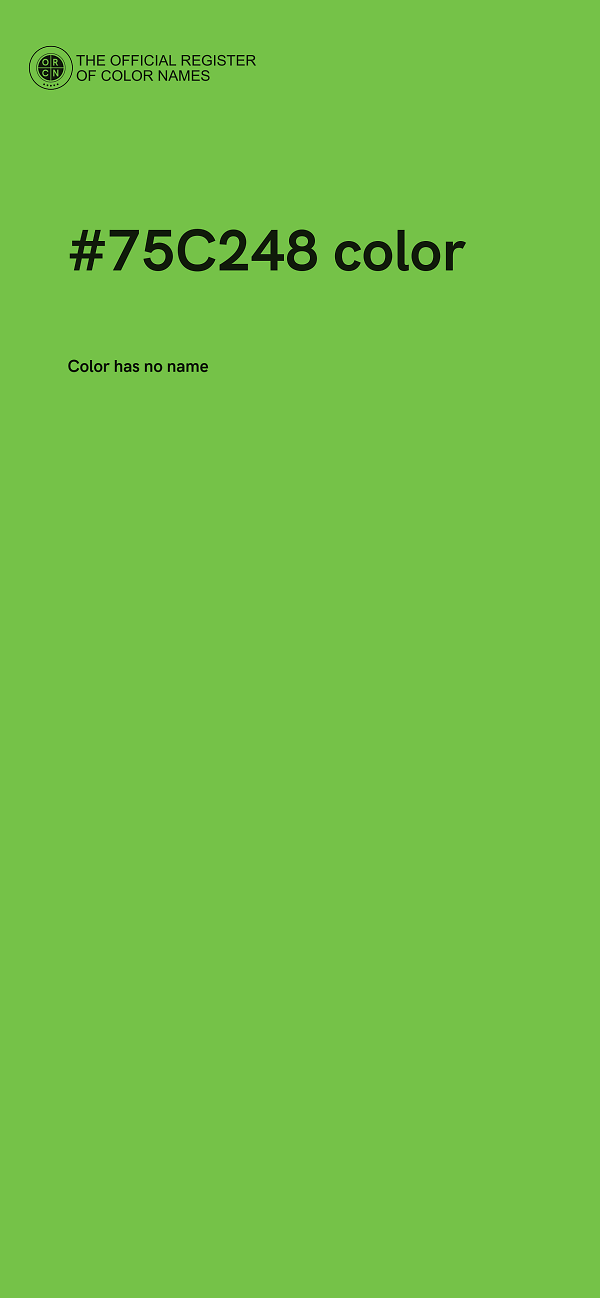 #75C248 color image