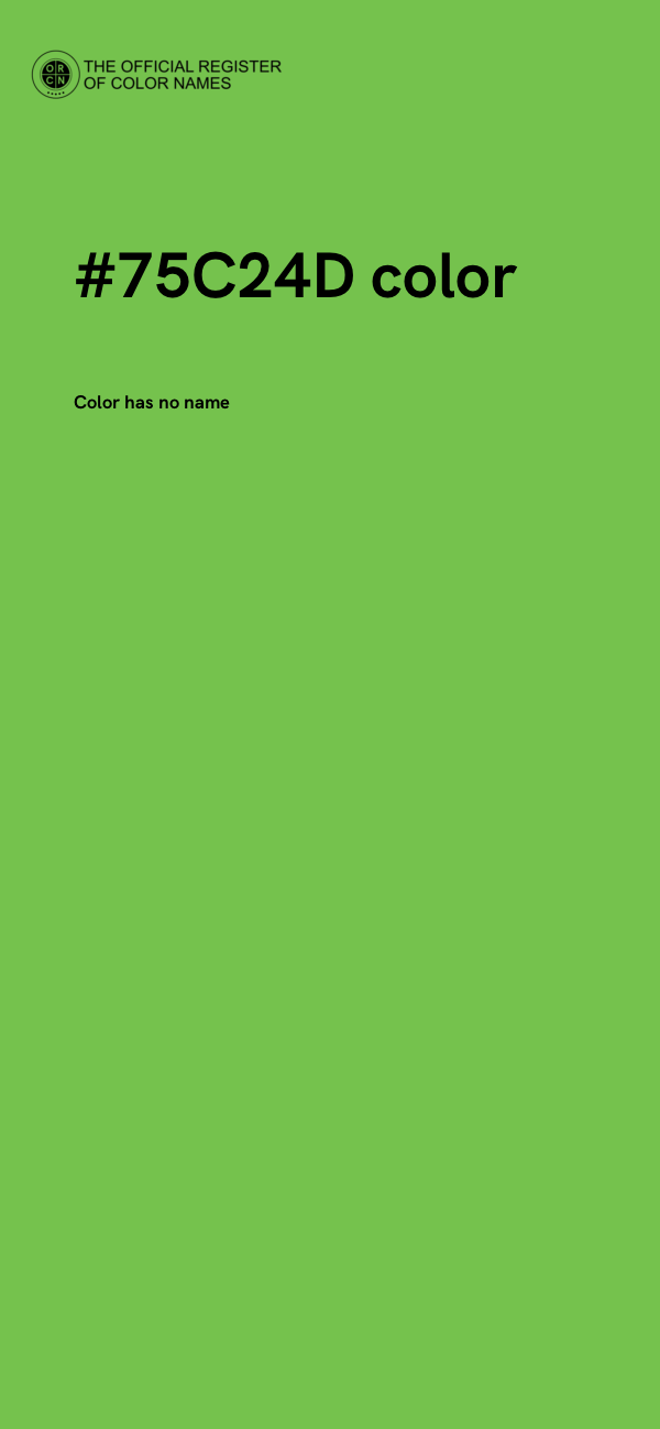 #75C24D color image