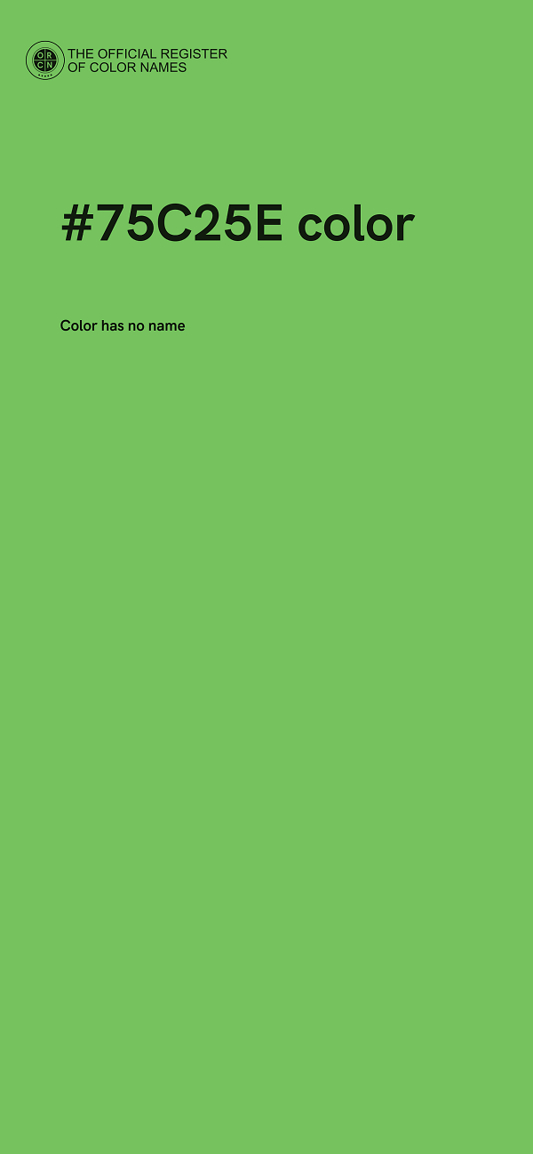 #75C25E color image