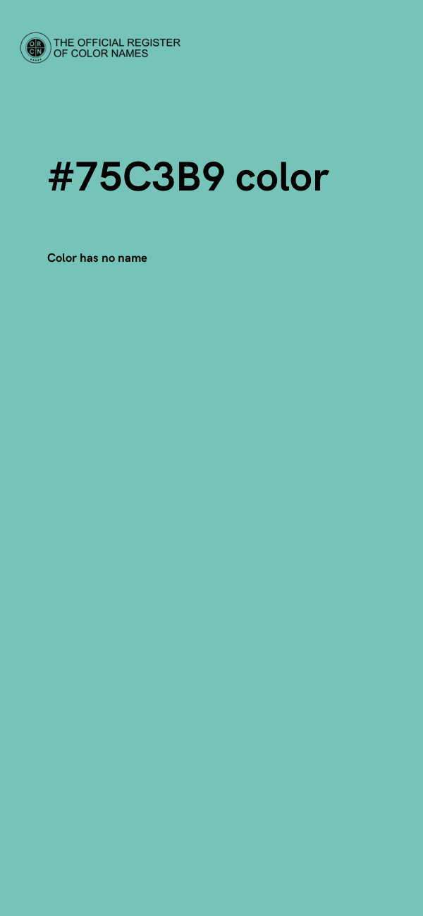 #75C3B9 color image