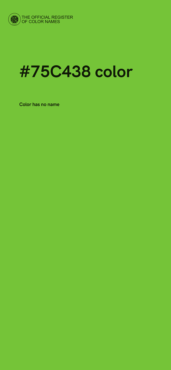#75C438 color image