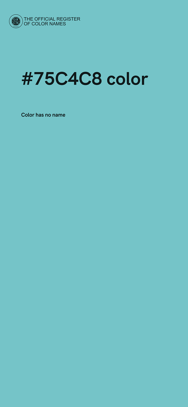 #75C4C8 color image