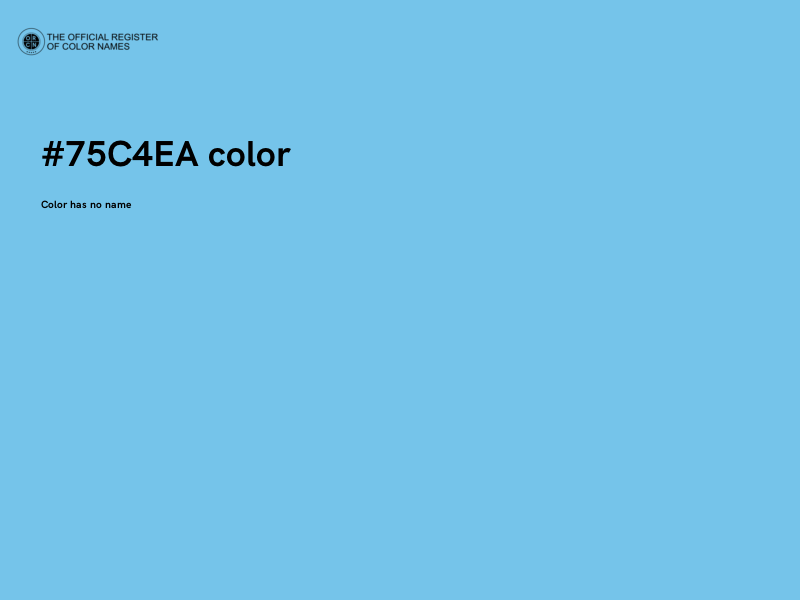 #75C4EA color image