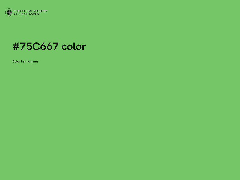 #75C667 color image