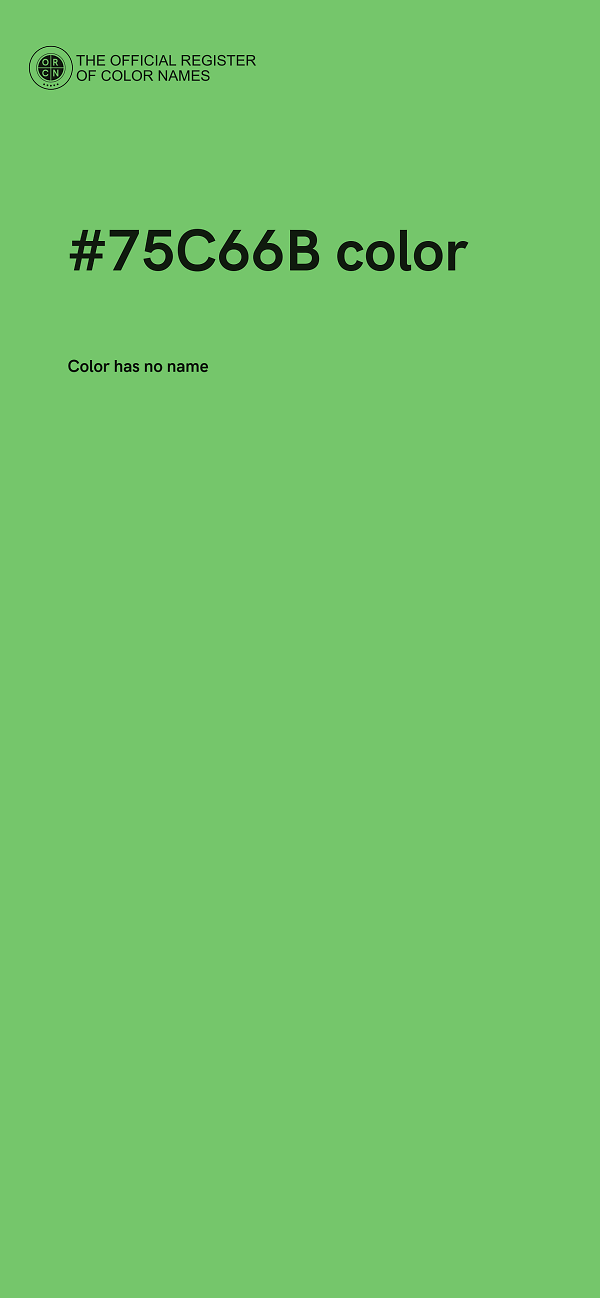 #75C66B color image