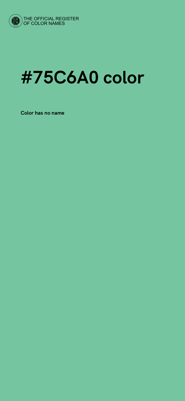 #75C6A0 color image